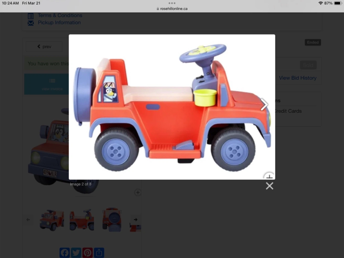 BLUEY 6v ride on bus/car/truck - photo 2