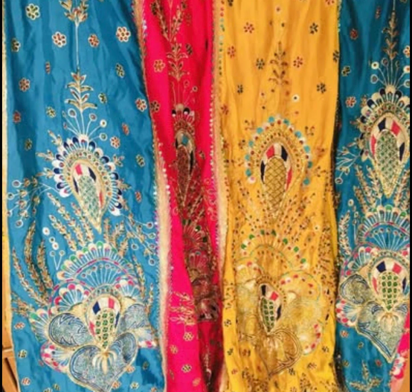 Vintage Sequined Embroidered wrap Maxi Skirt - photo 2