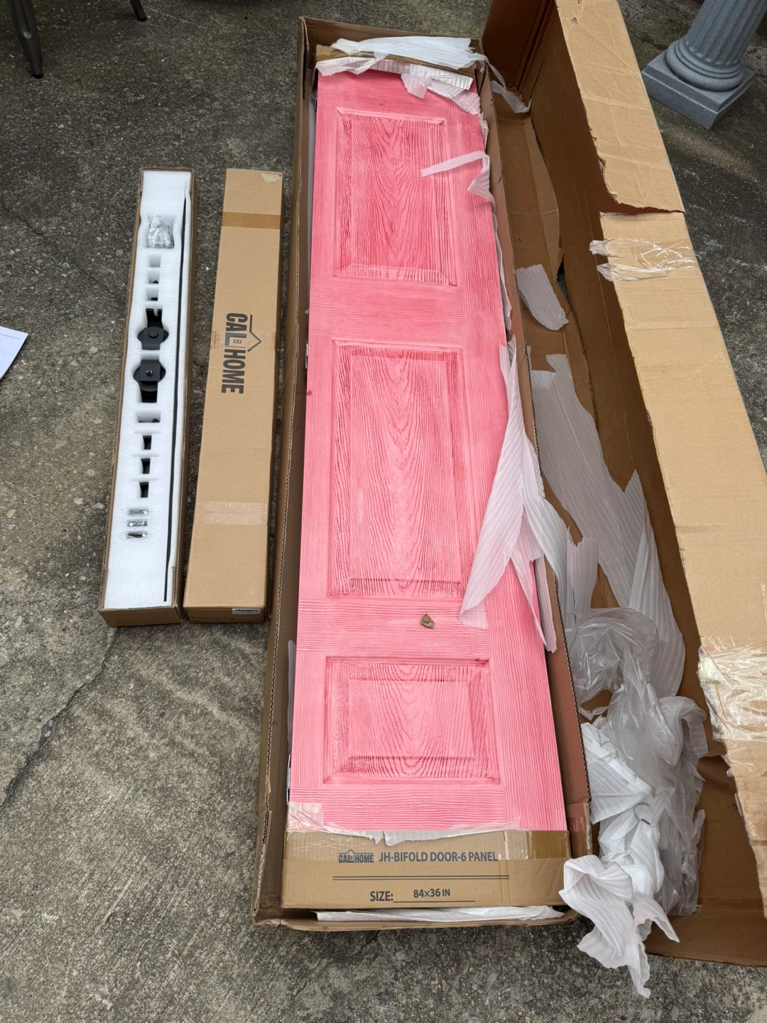 Calhome Pink JH-Bifold Door 6 Panel 84x36 IN