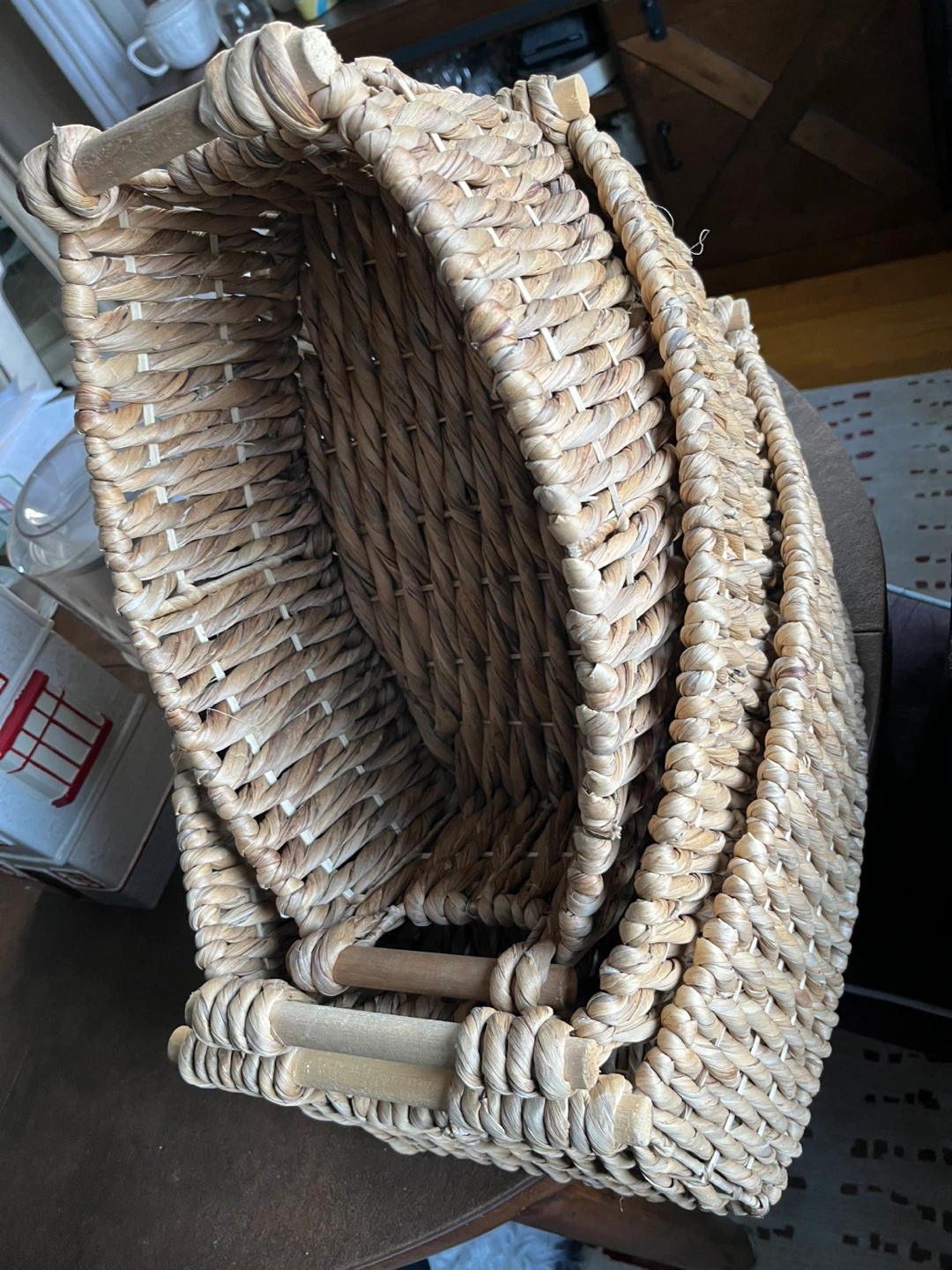 Woven Storage Baskets with Handles - Set of 3 - photo 5