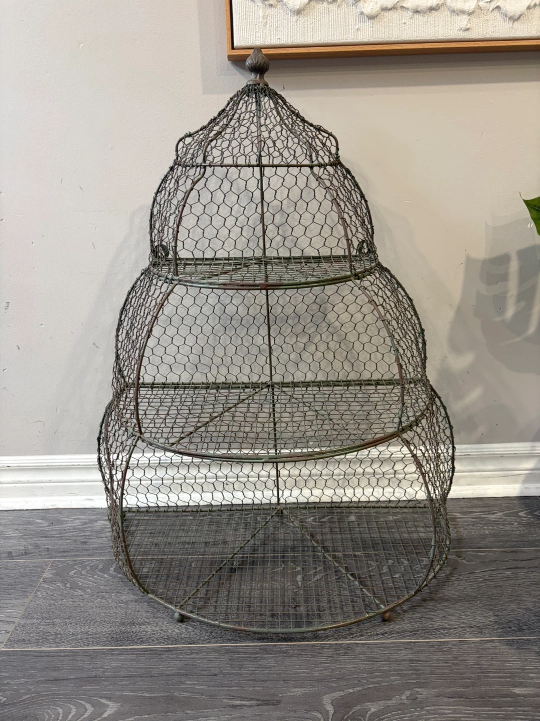 Pottery Barn Farmhouse Wire Tiered Display Shelf