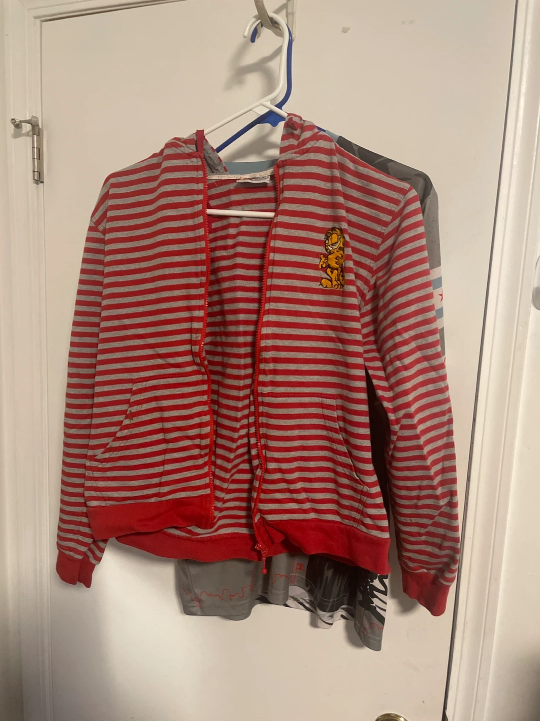 Garfield Striped Zip-Up Hoodie