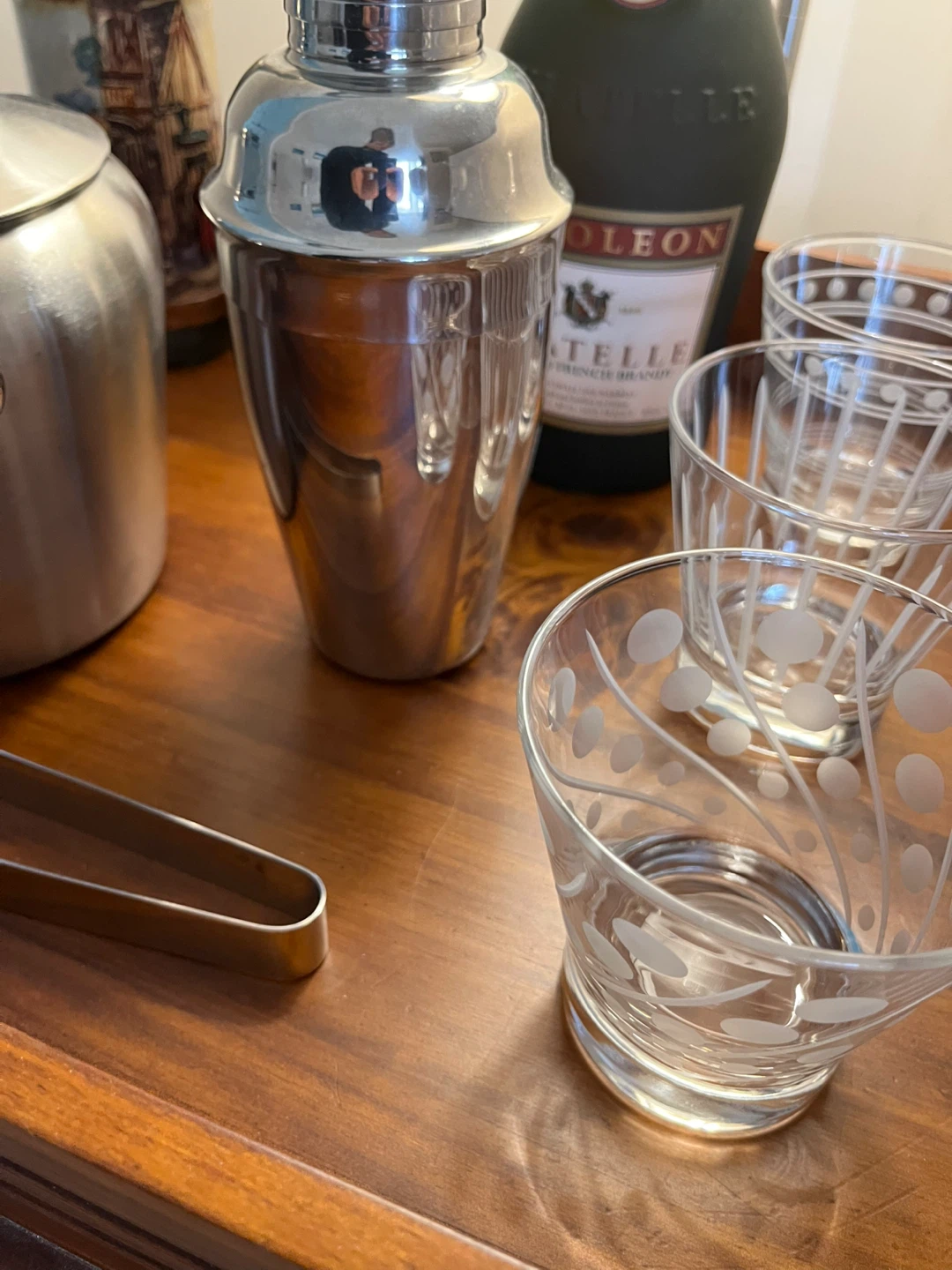 Bar Cart Set with Ice Bucket, Shaker, and Glasses - photo 5
