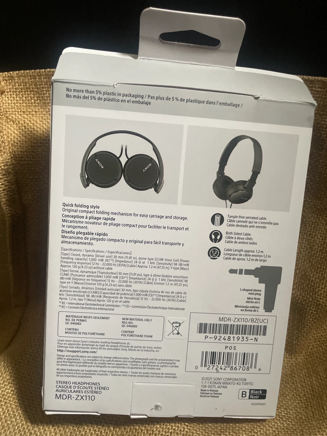 Sony MDR-ZX110 Headphones - photo 2