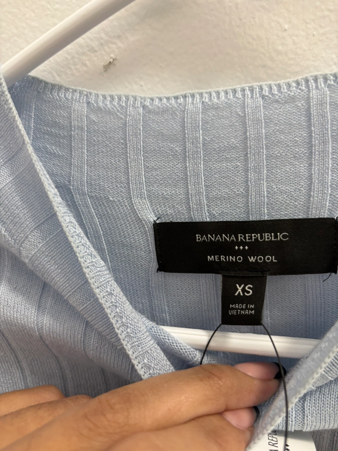 Banana Republic Merino Wool Sweater - Baby Blue - XS - photo 5