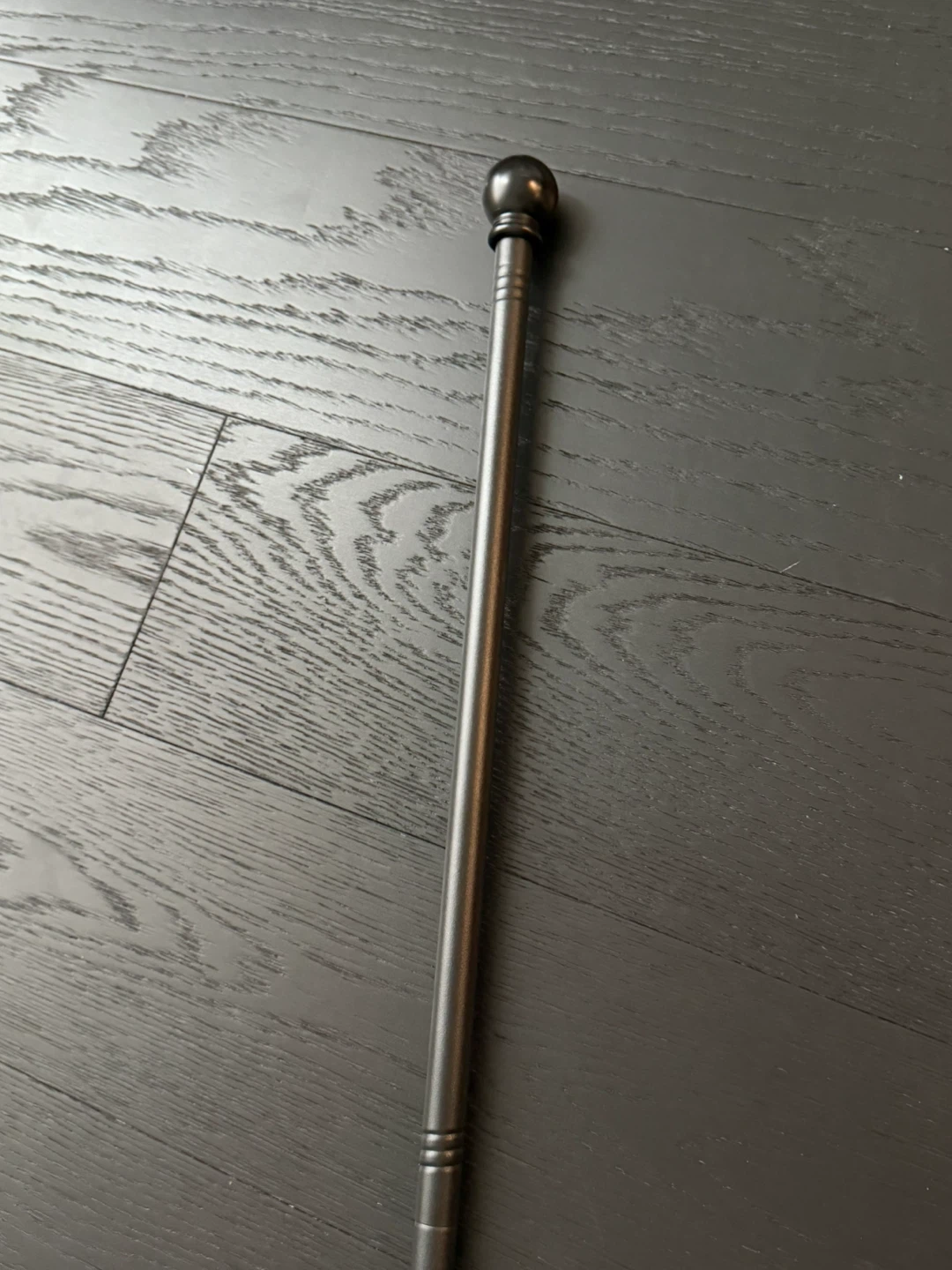 Black Metal Curtain Rod - adjustable up to 96” L - photo 2