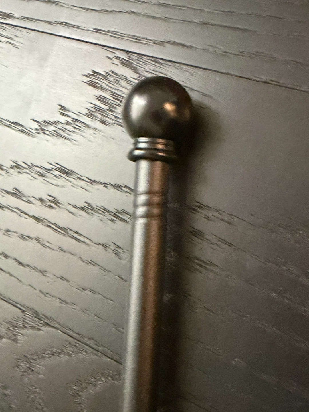 Black Metal Curtain Rod - adjustable up to 96” L - photo 3