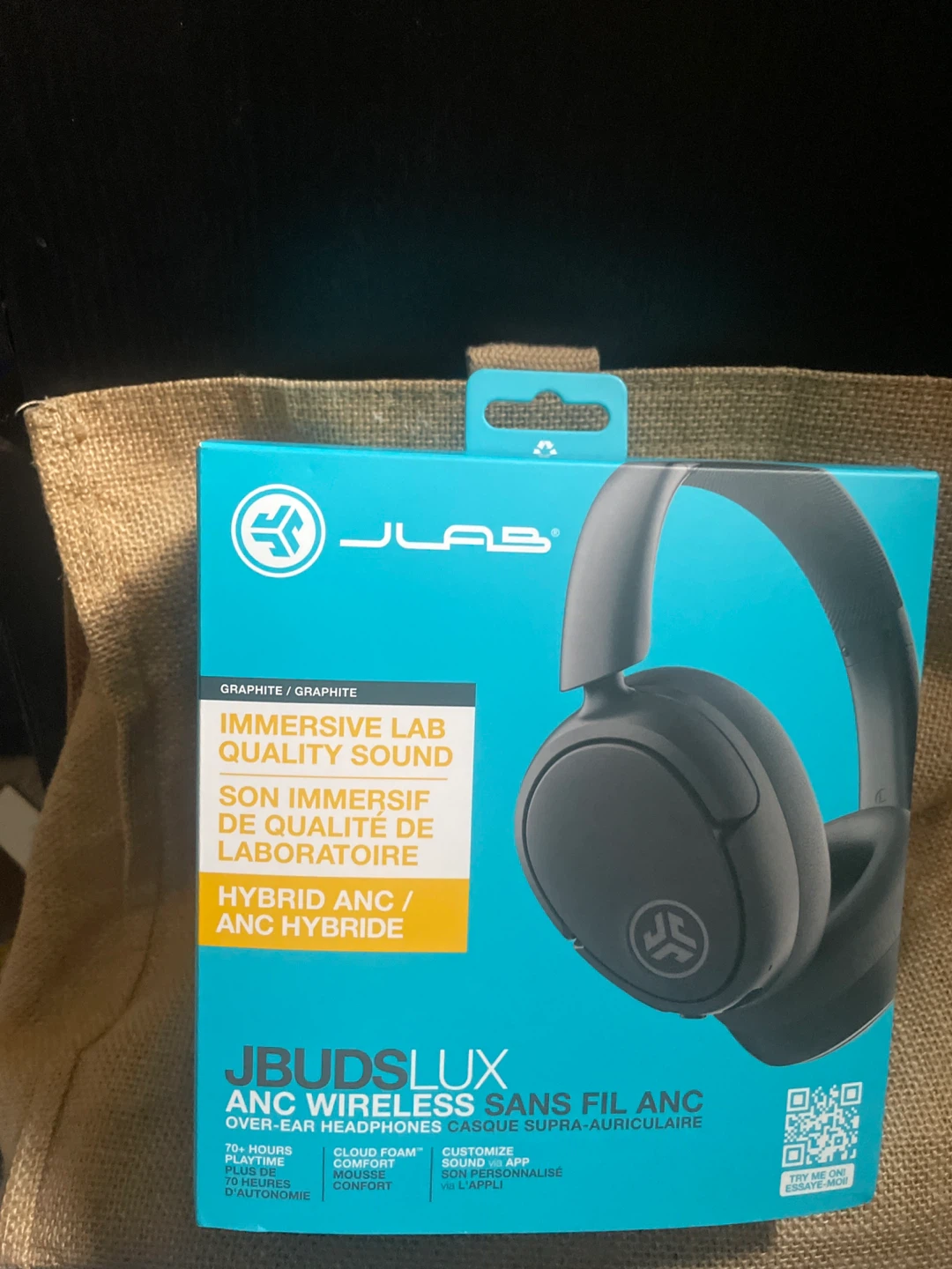 JLab JBuds Lux ANC Wireless Over-Ear Headphones - Graphite