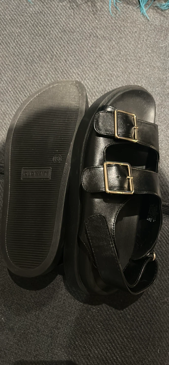 Old Navy Black Platform Sandals Size 8
