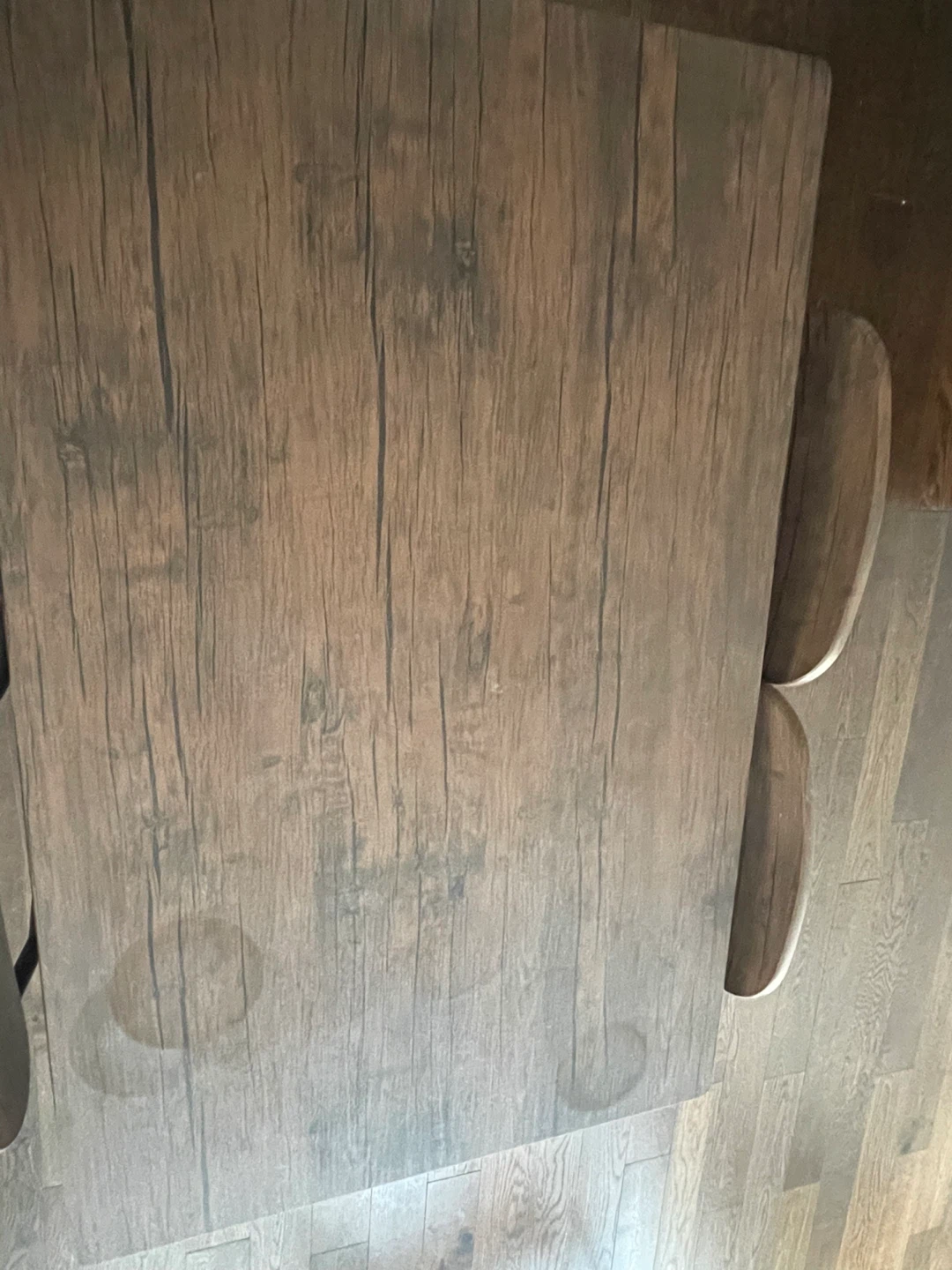 Wood and Metal Dining Set with 4 Chairs - photo 2