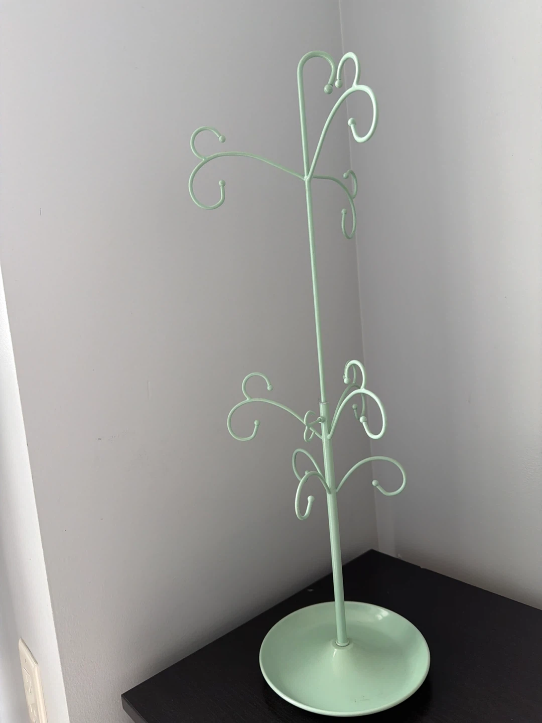Light Green Metal Jewelry Organizer Tree Stand - photo 4