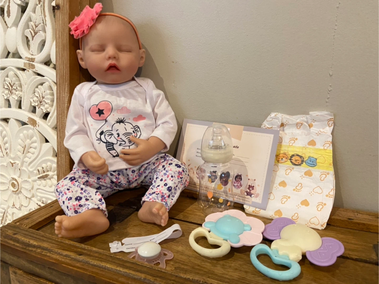 New Reborn Doll 17” Full Vinyl Body