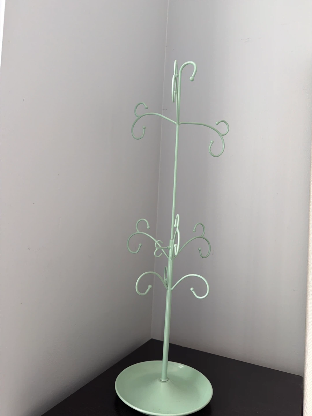 Light Green Metal Jewelry Organizer Tree Stand - photo 5