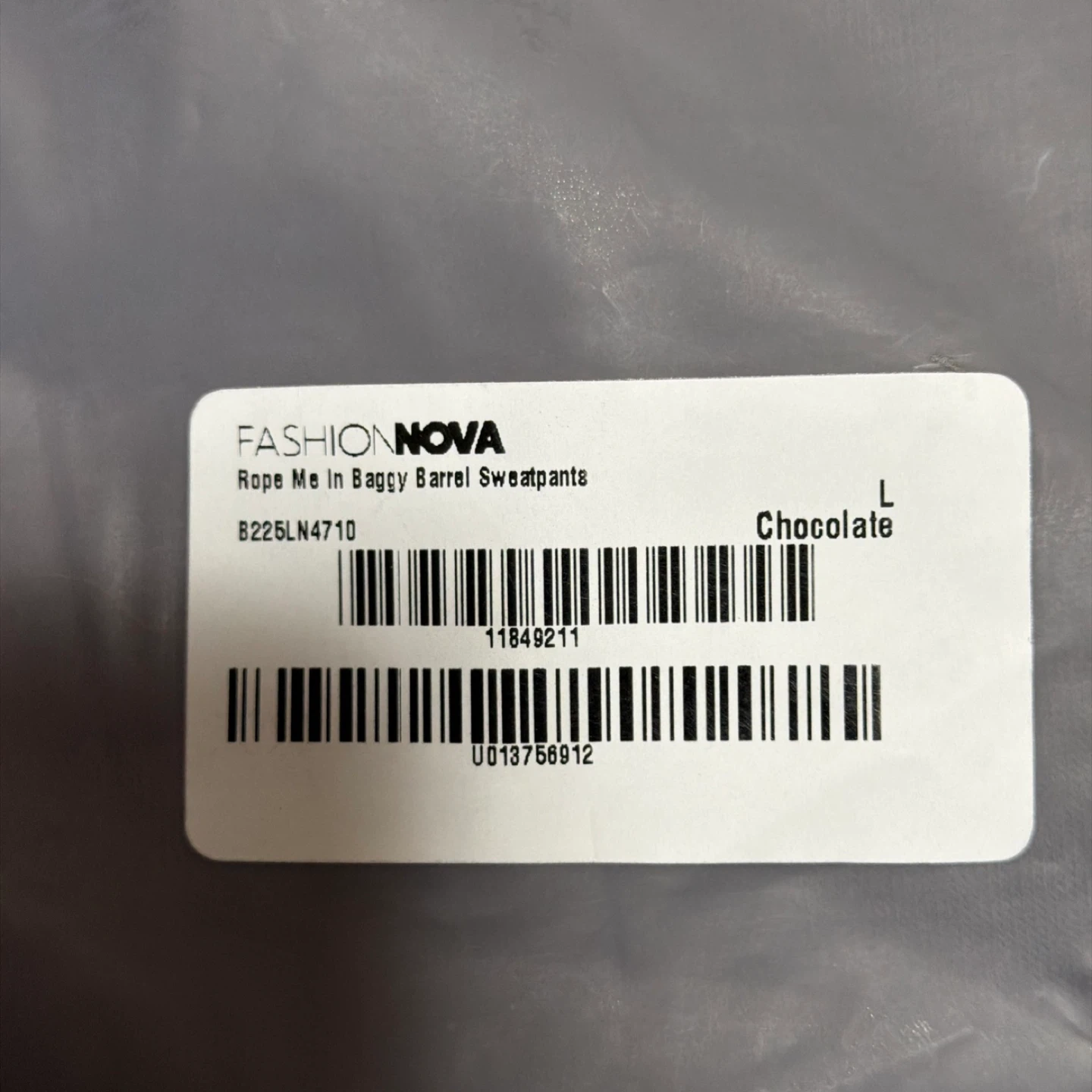 Fashion Nova Rope Me In Baggy Barrel Sweatpants Chocolate Size L - photo 5