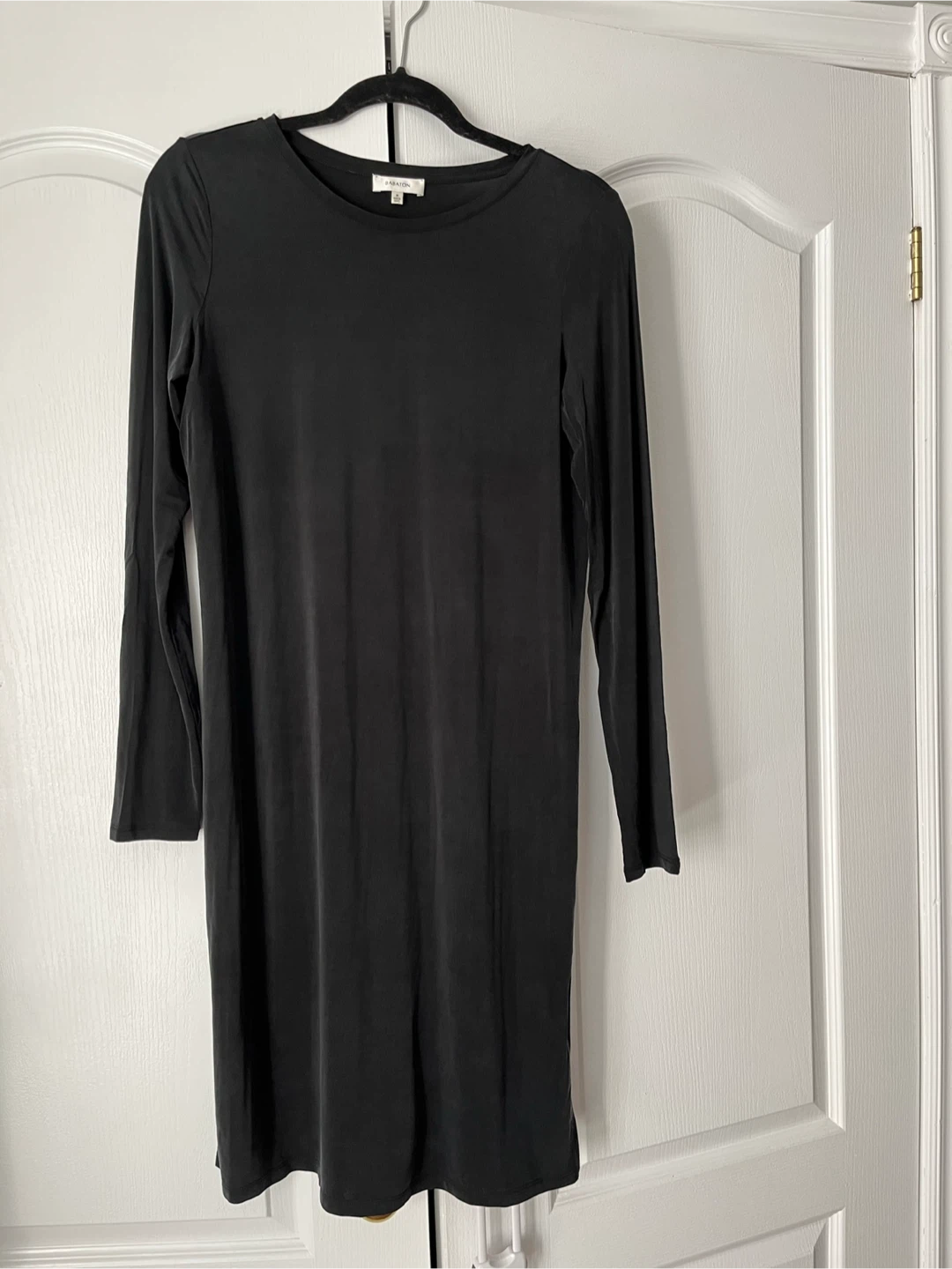 Babaton black dress size medium silky cupro blend