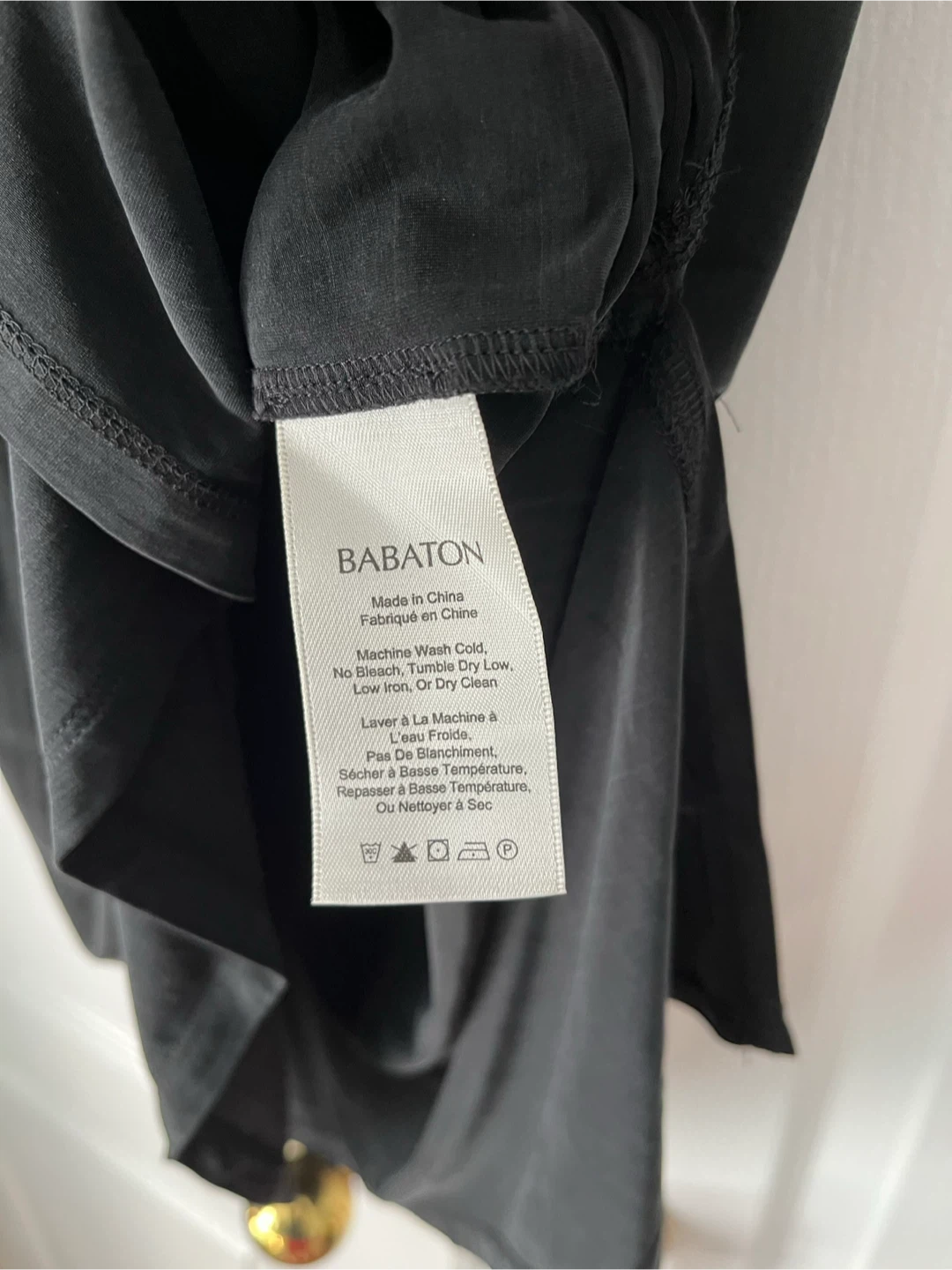 Babaton black dress size medium silky cupro blend - photo 4