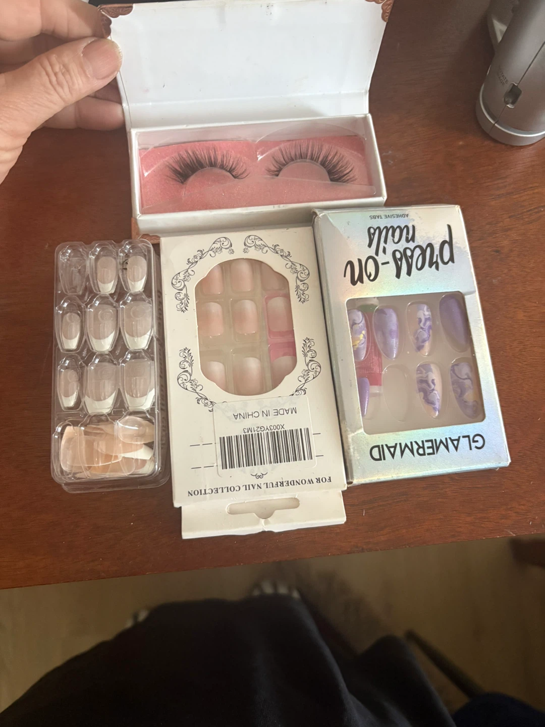 Assorted Press-On Nails and False Lashes Set