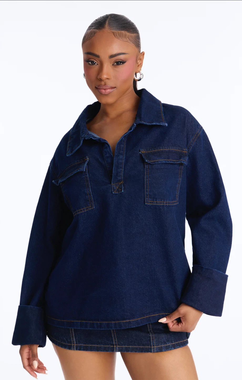 Fashion Nova Women's Denim Top