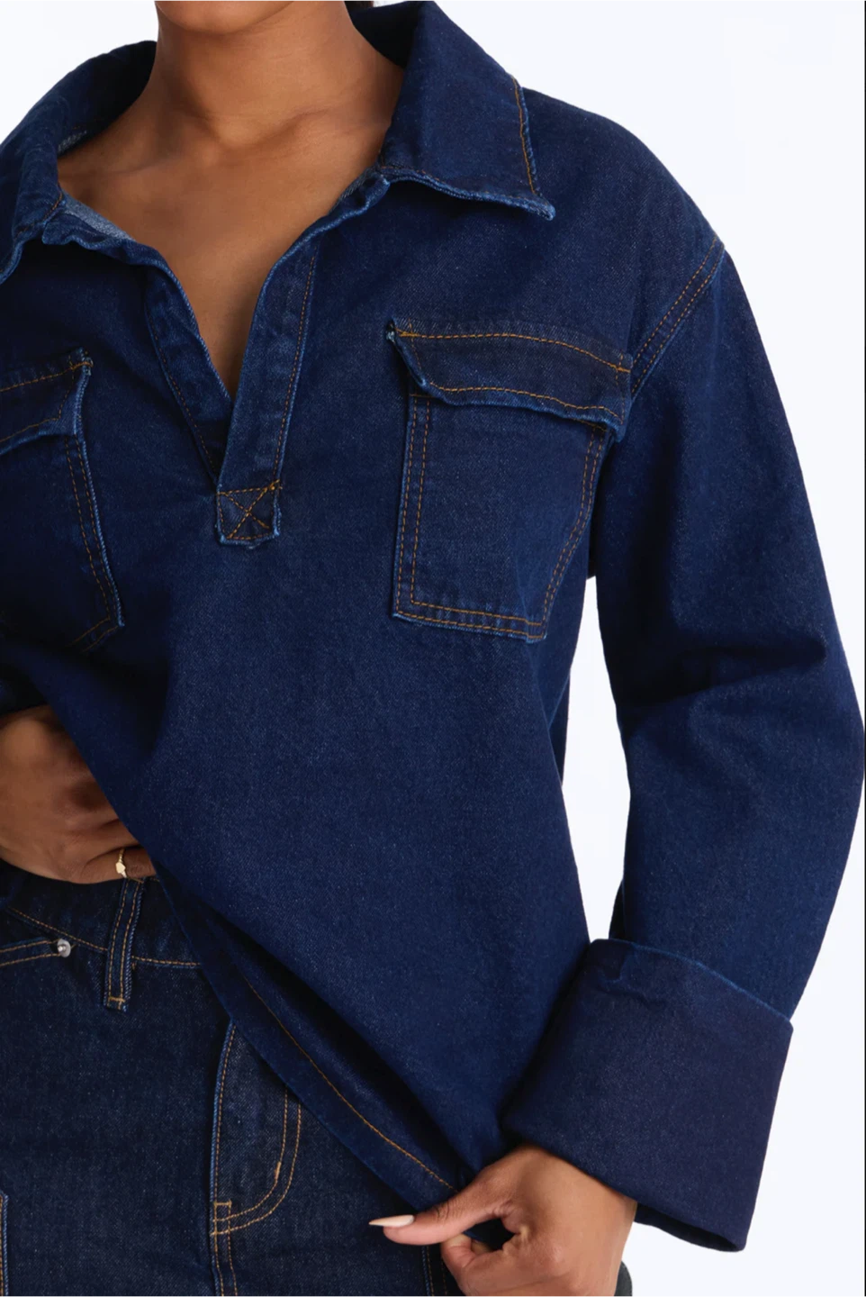 Fashion Nova Women's Denim Top - photo 2