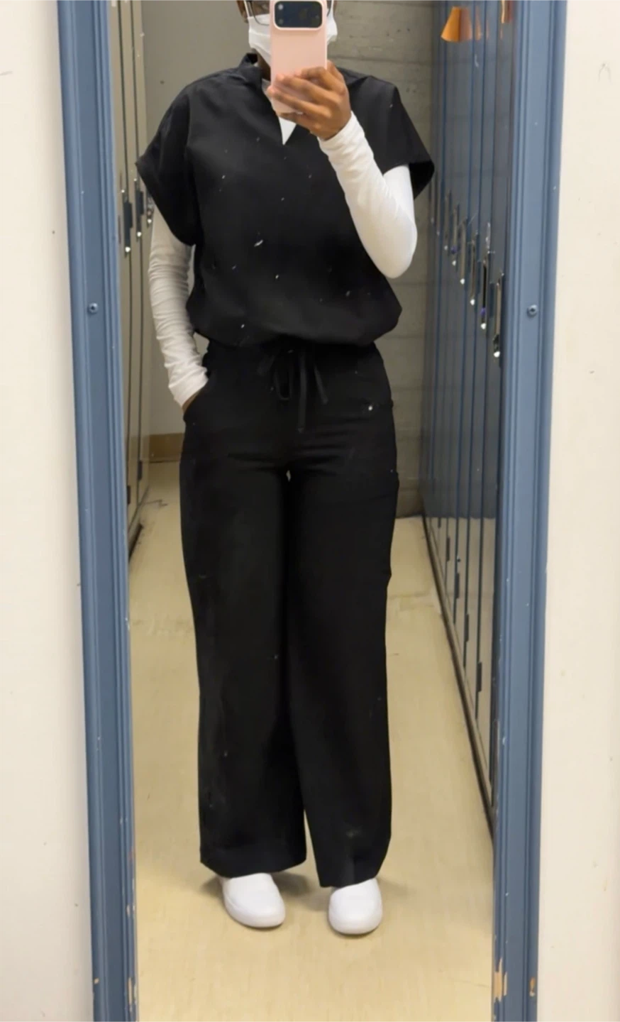 Black Scrub Set - Top and Pants - photo 2