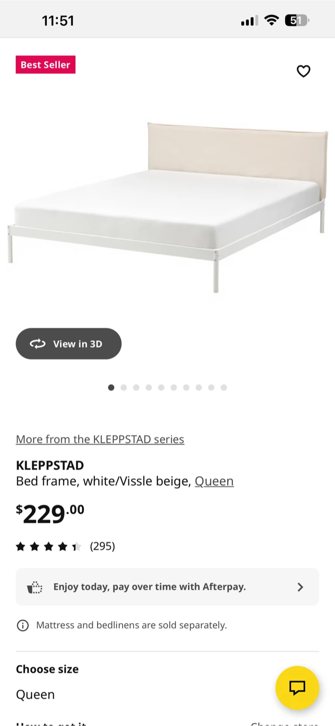 IKEA KLEPPSTAD Queen Bed Frame