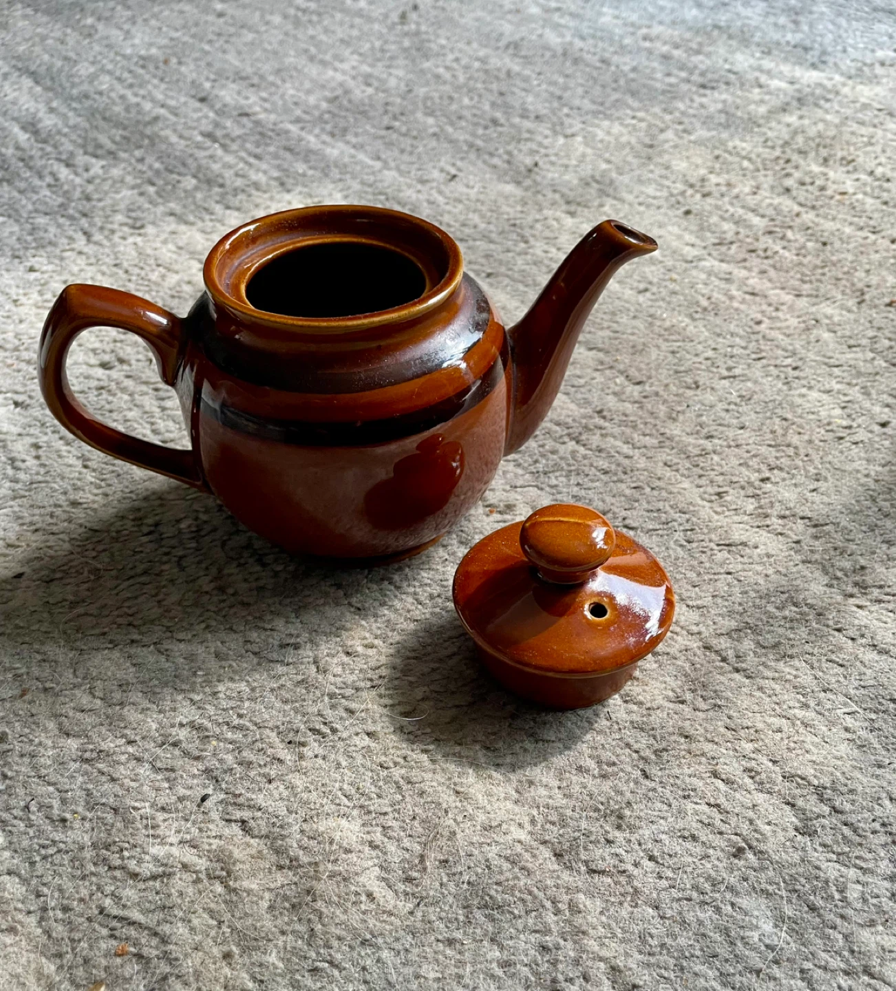 Brown Ceramic Teapot with Lid - photo 2