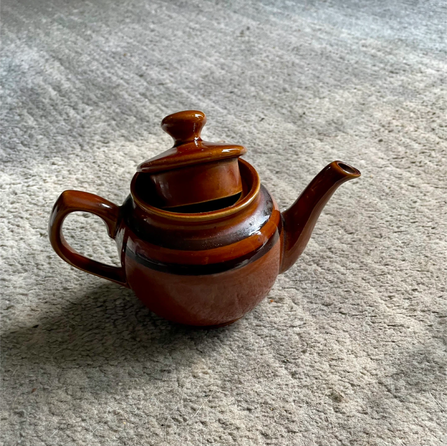 Brown Ceramic Teapot with Lid - photo 3
