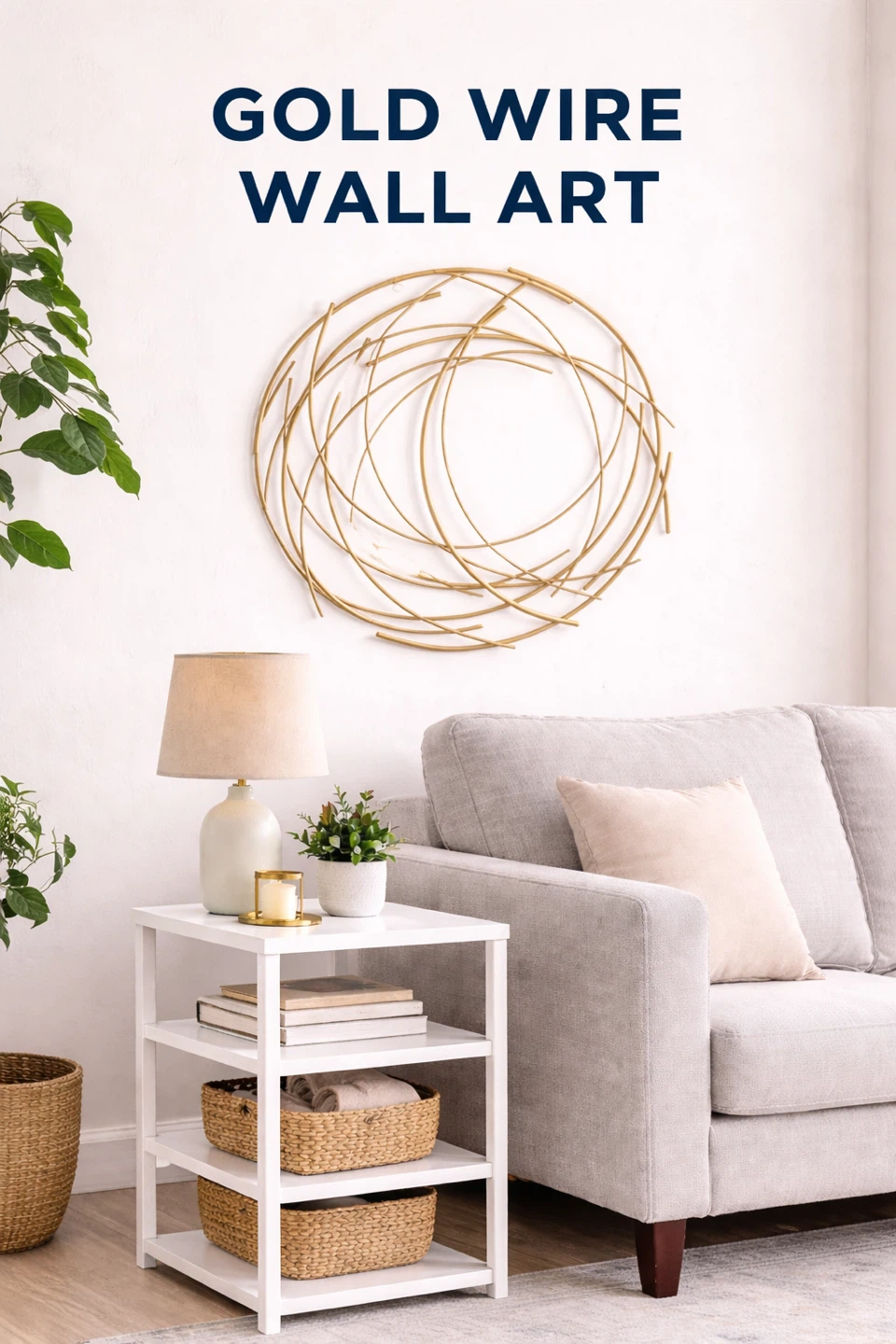 Brand new abstract Gold Metal Wall Art