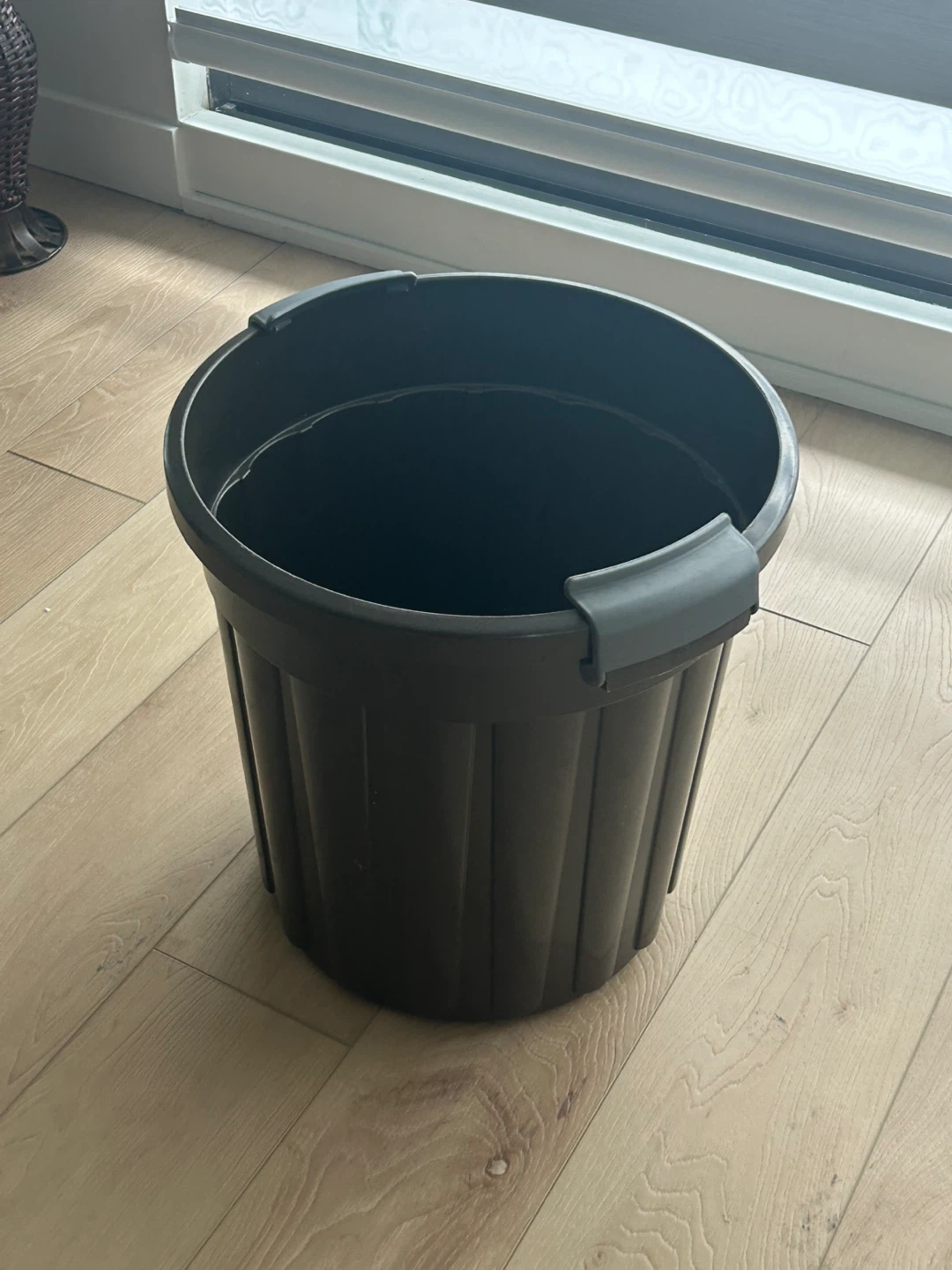 Dark Garbage Bin with Handles