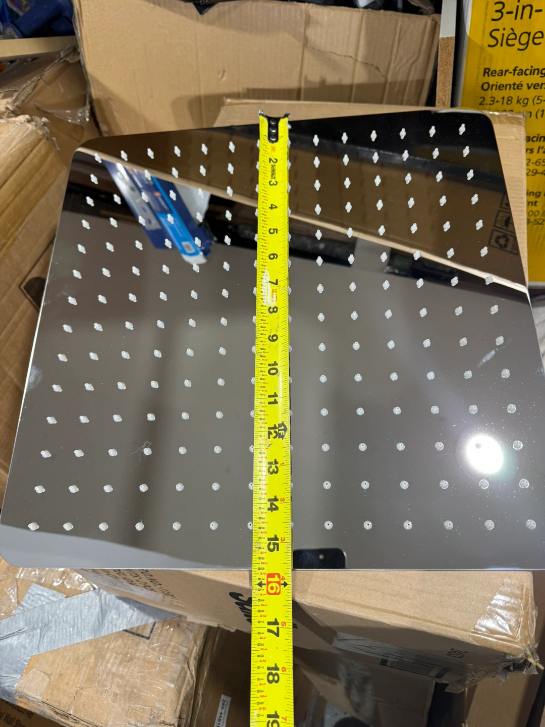 Square Chrome Rain Shower Head - photo 4