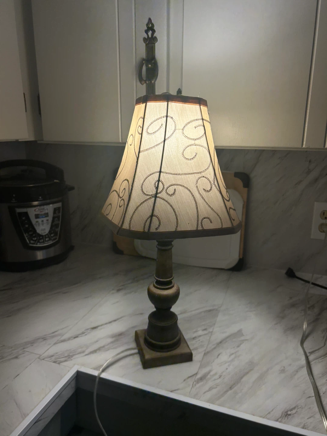 Decorative Table Lamp with Ornate Shade