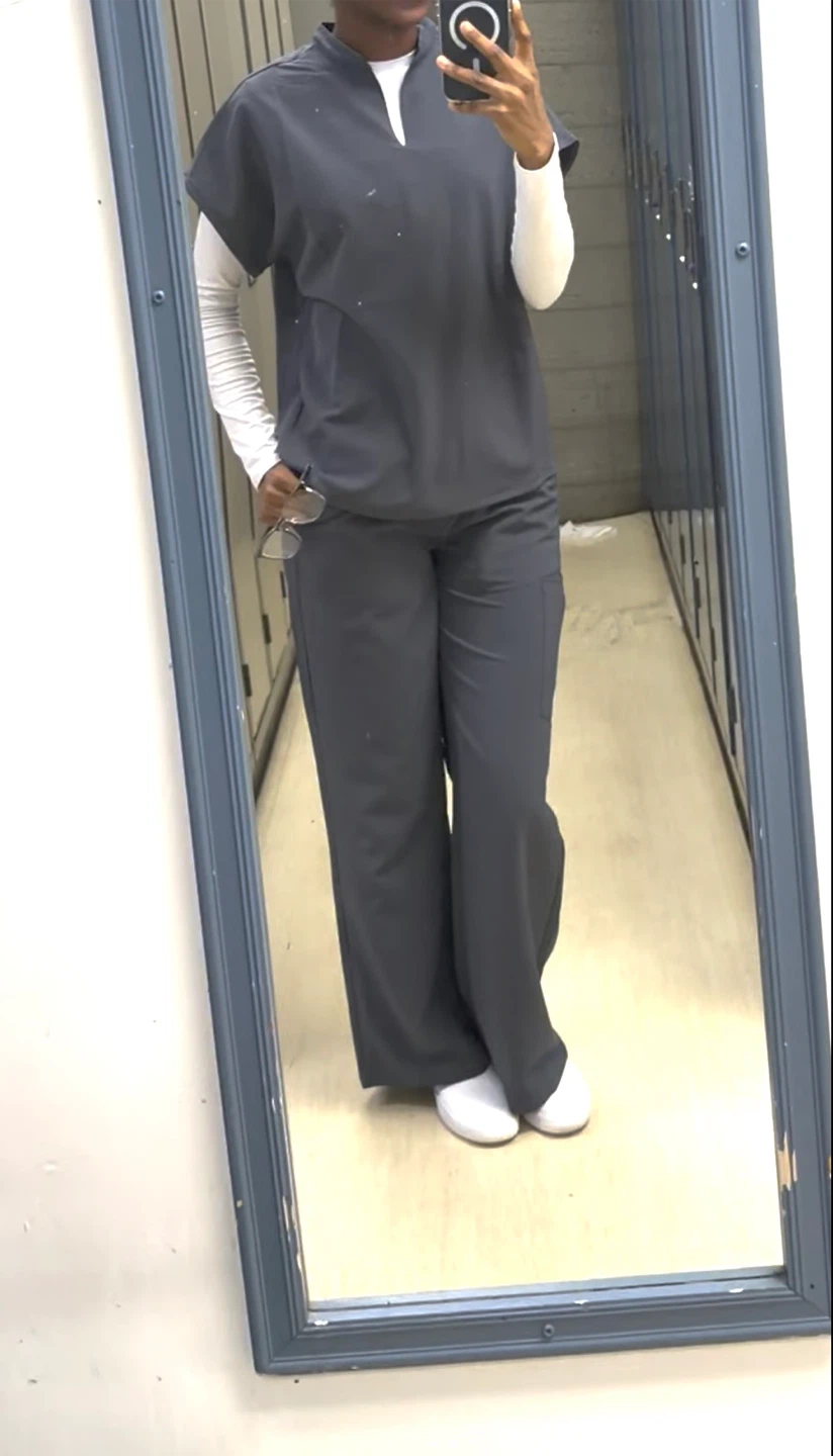Dark Grey Scrub Set - Top and Pants - photo 3