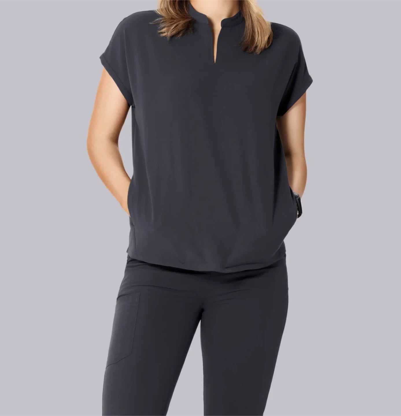 Dark Grey Scrub Set - Top and Pants - photo 4