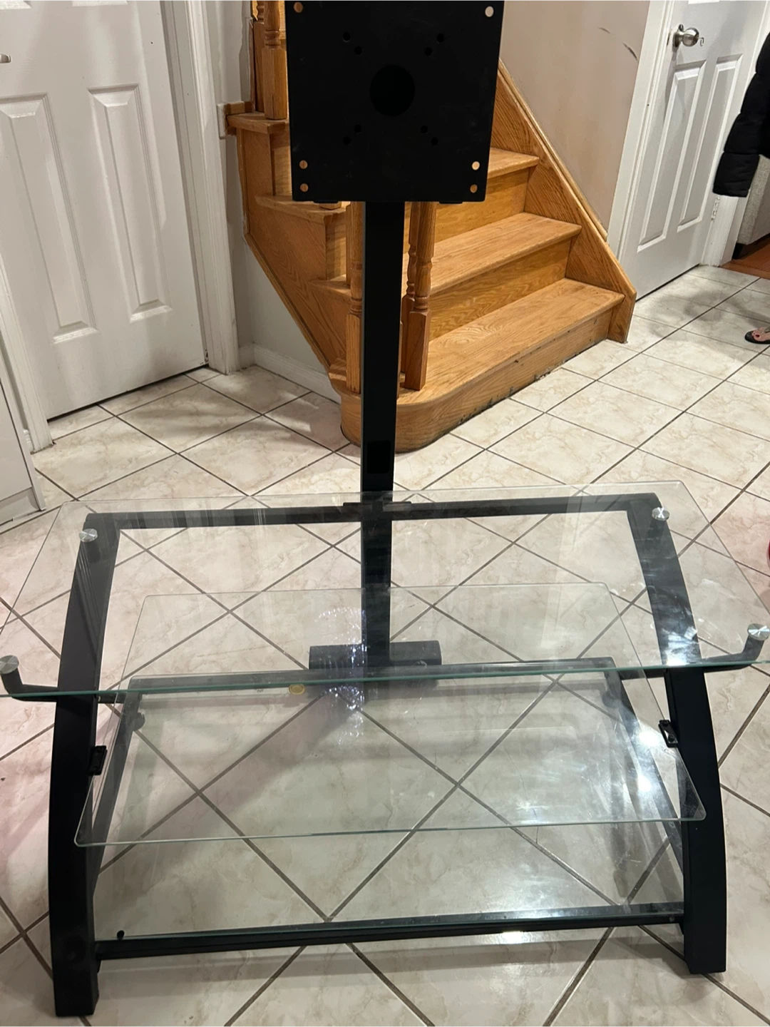 Glass TV Stand with Mount