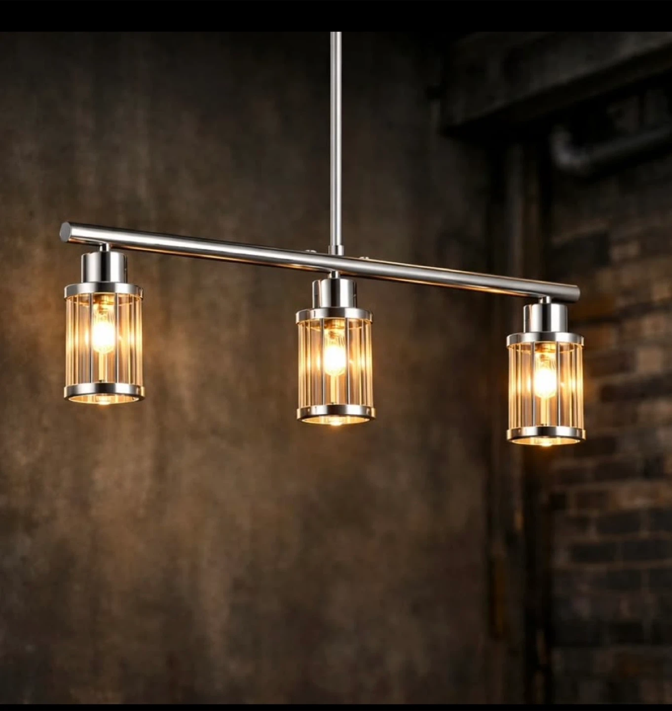 Canarm Ellis Chrome 3-Light Pendant Light-Brand New