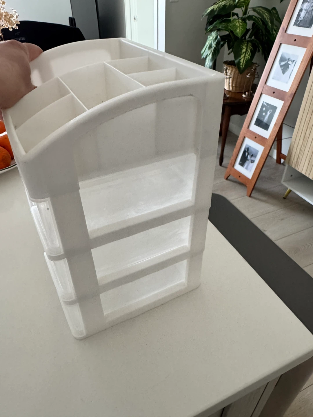 White Plastic Organizer with Drawers - photo 2