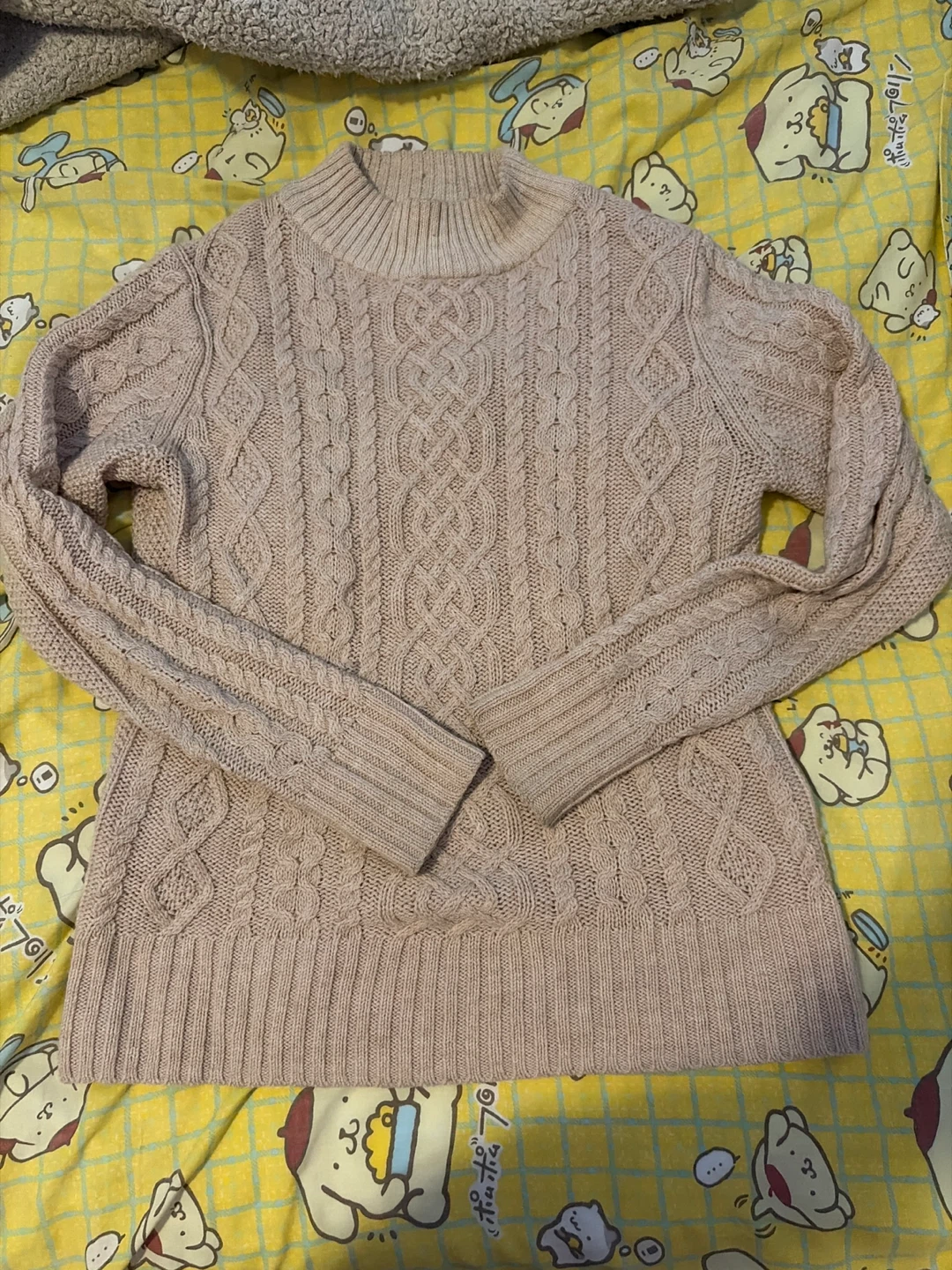 MUJI Cable Knit Mock Neck Sweater - XS -