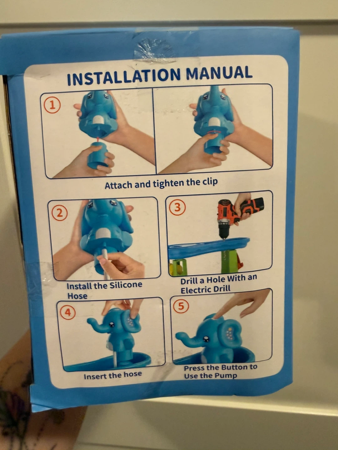 Blue Elephant Water Table Pump Summer Toy - photo 2