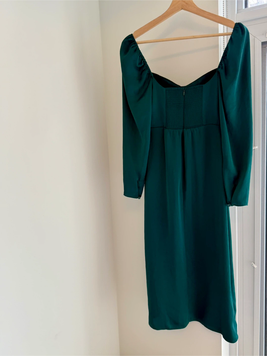 Wilfred dress - emerald green satin  size 0 - photo 3
