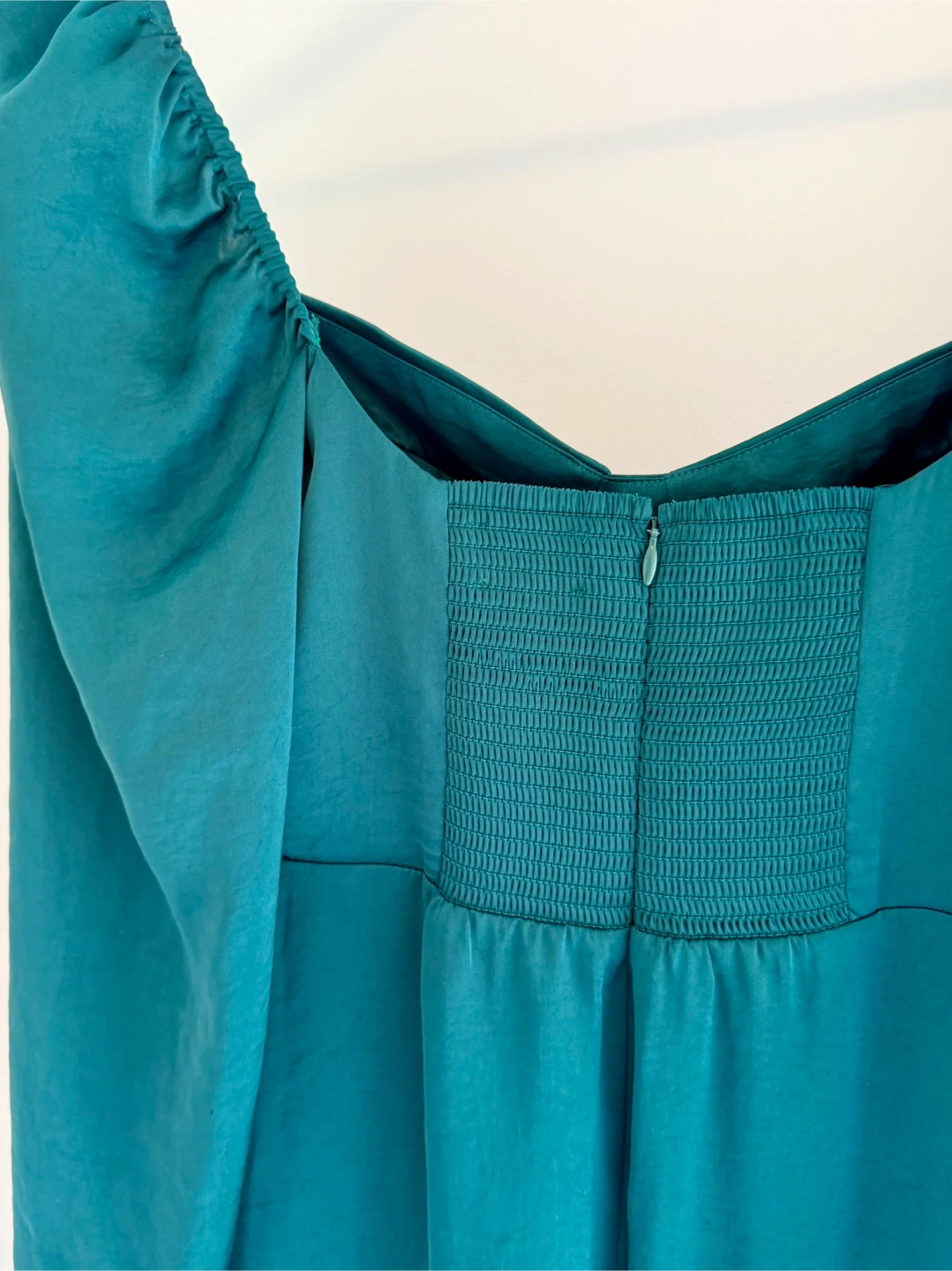 Wilfred dress - emerald green satin  size 0 - photo 5