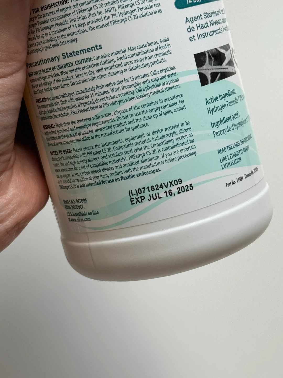 Preempt CS20 Sterilant and High-Level Disinfectant - 1L - photo 2
