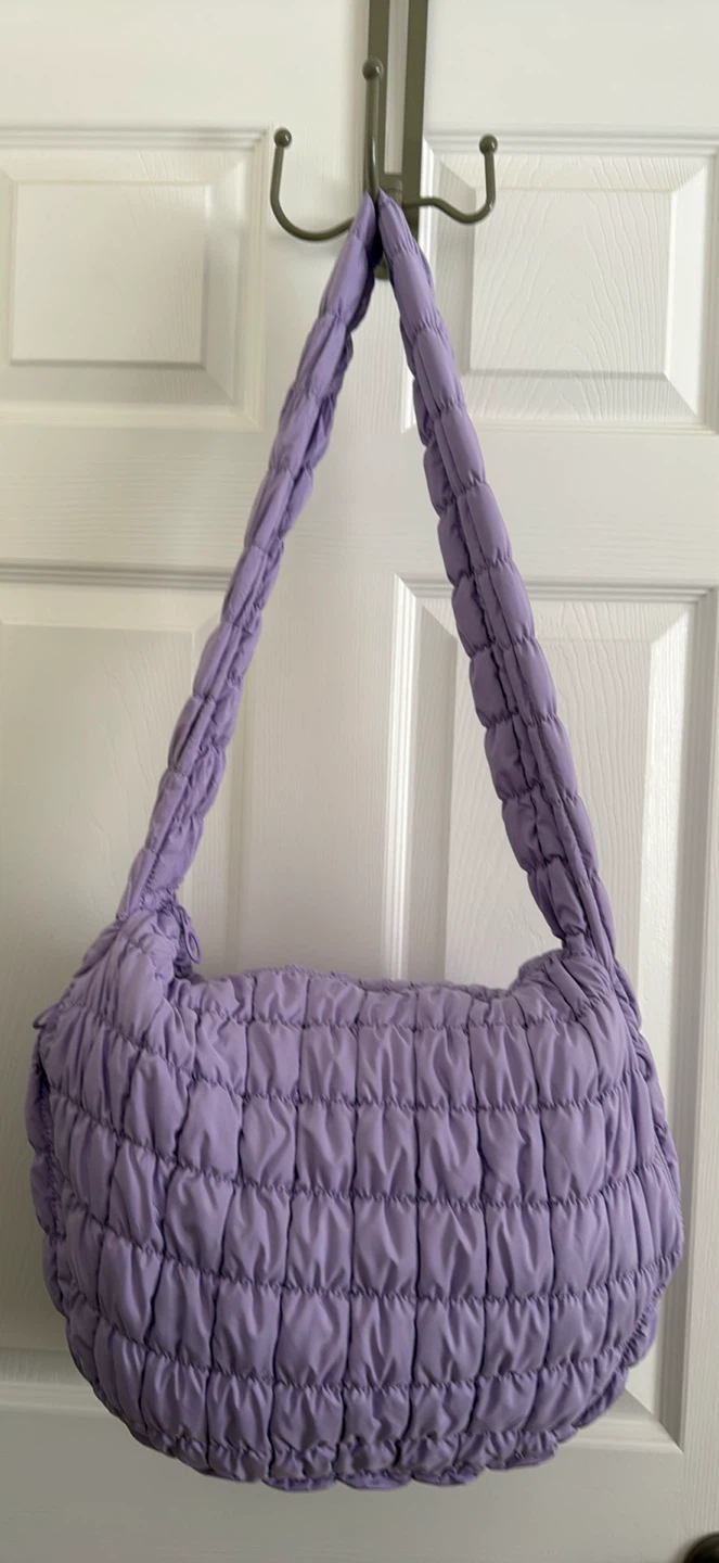 Light Purple Puffer Shoulder Bag