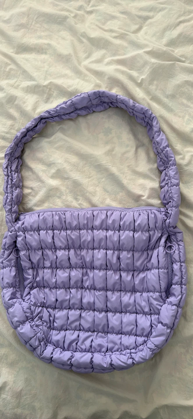 Light Purple Puffer Shoulder Bag - photo 3