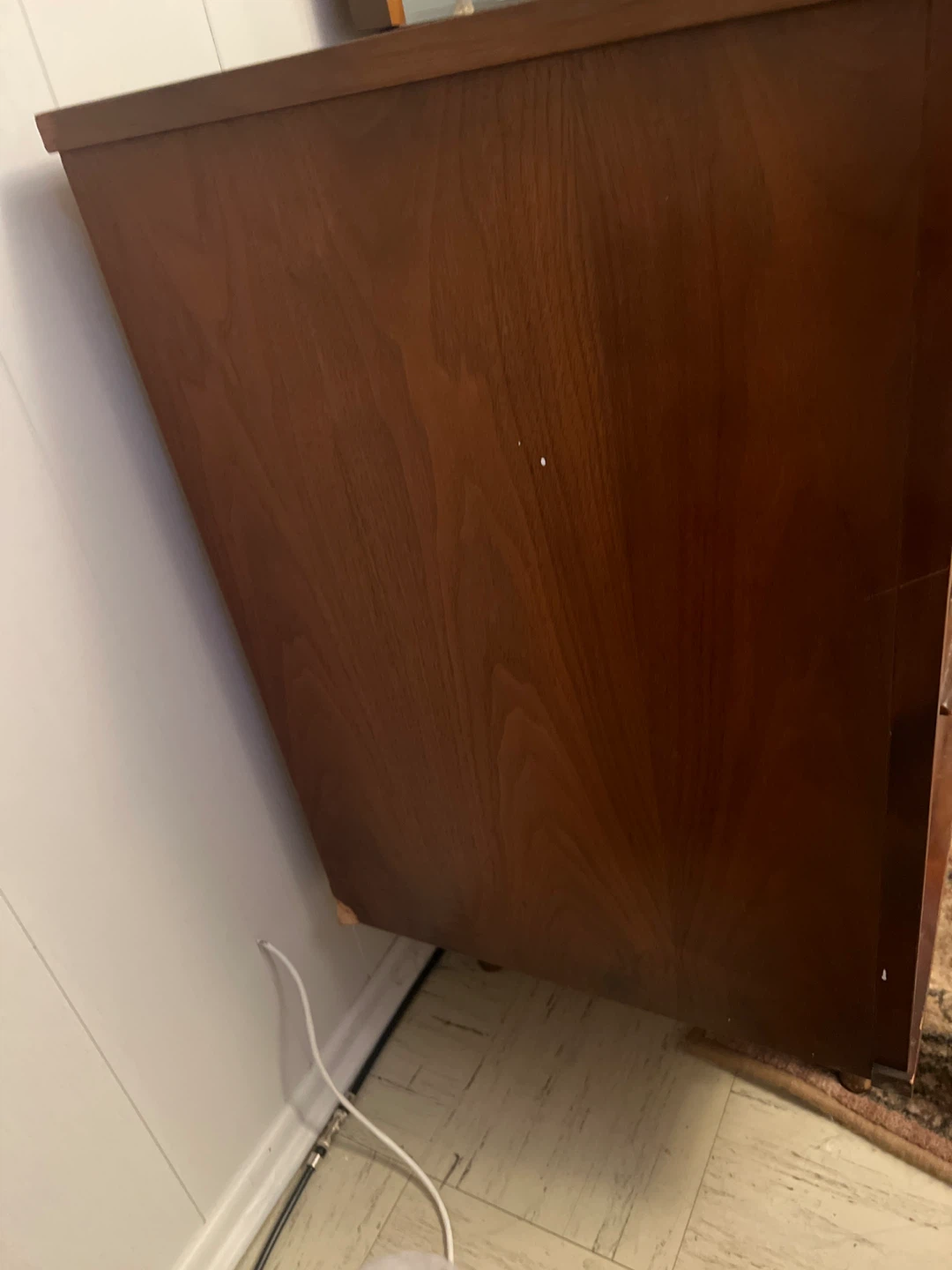MCM Walnut Dresser w/ Mirror – 1960s Sculpted Pulls - photo 5