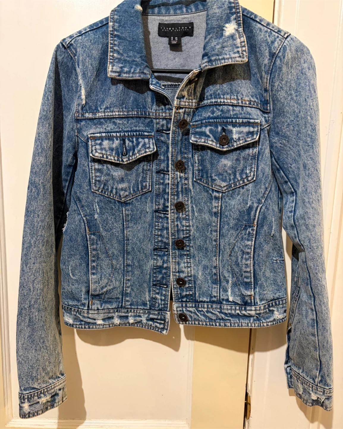 Distressed Denim Jacket - photo 2