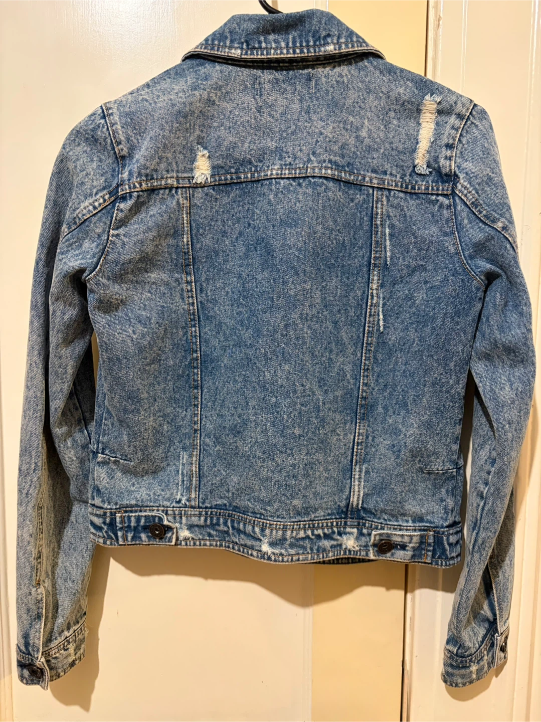 Distressed Denim Jacket - photo 3