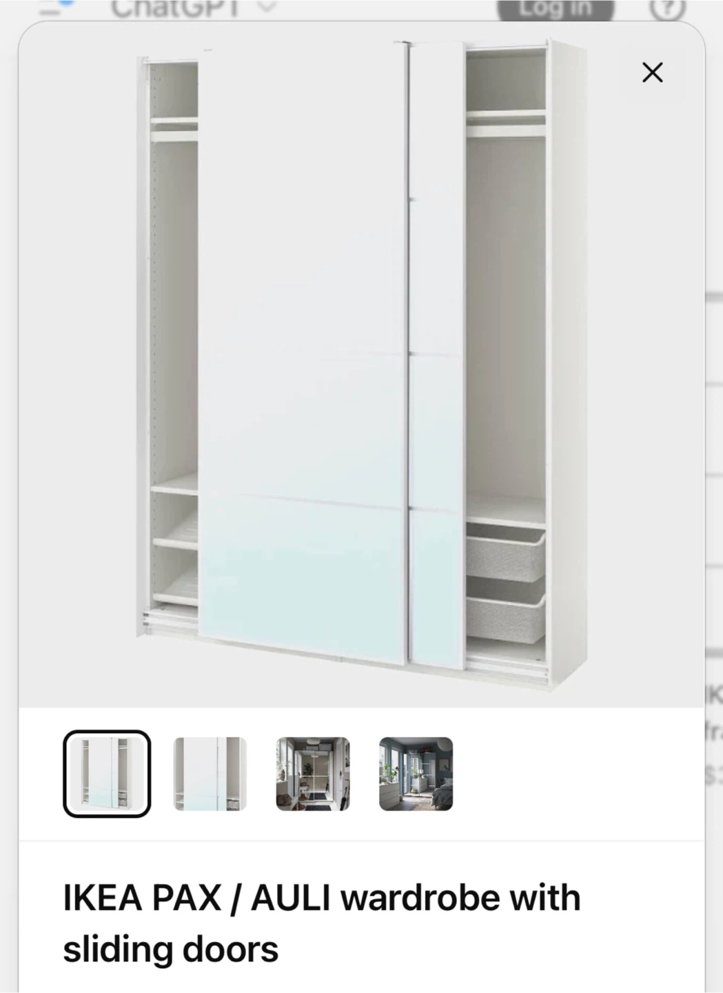 IKEA PAX / AULI Wardrobe with Sliding Doors - photo 2
