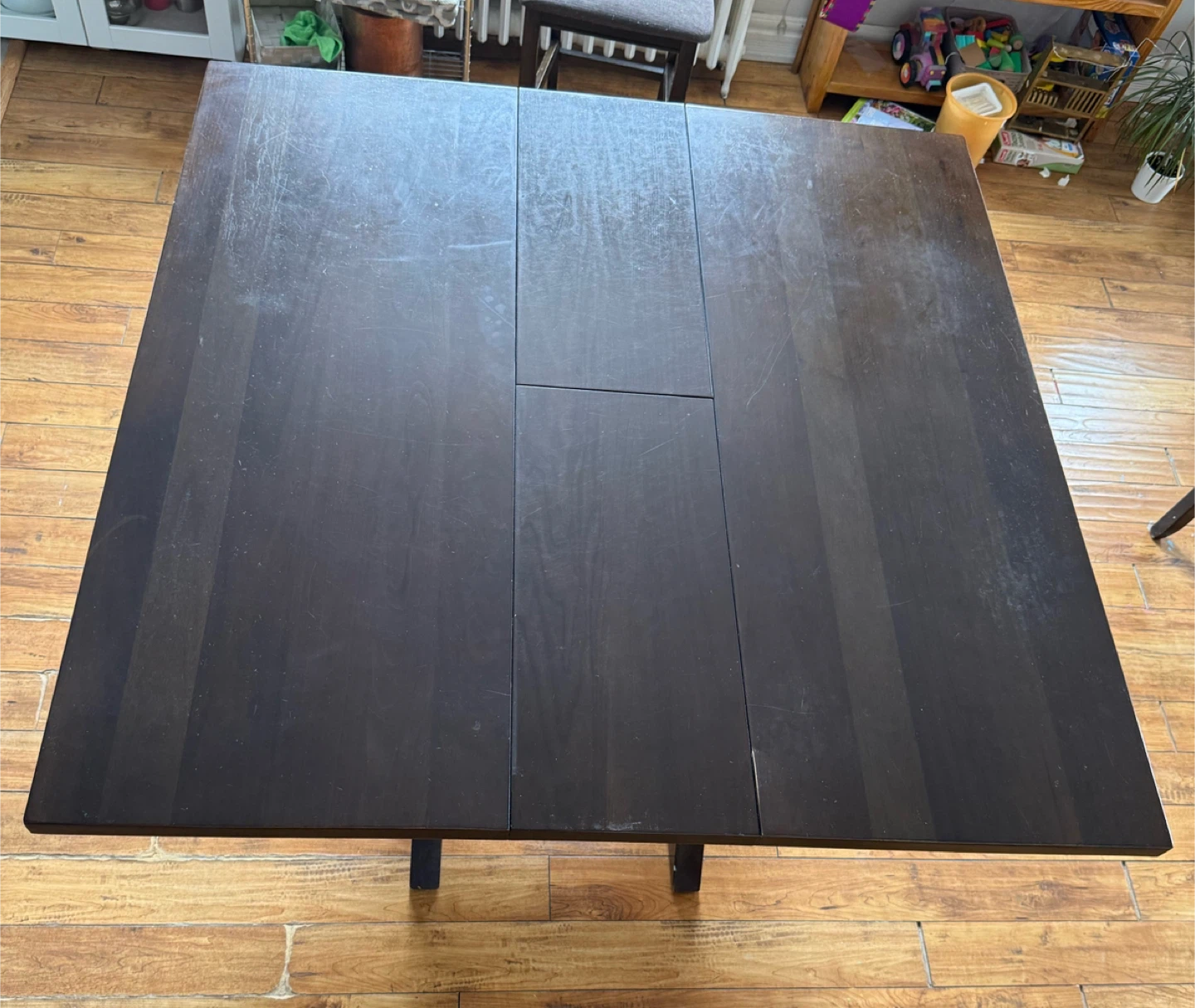 Dark Wood Dining Table and 4 Chairs Set - photo 3