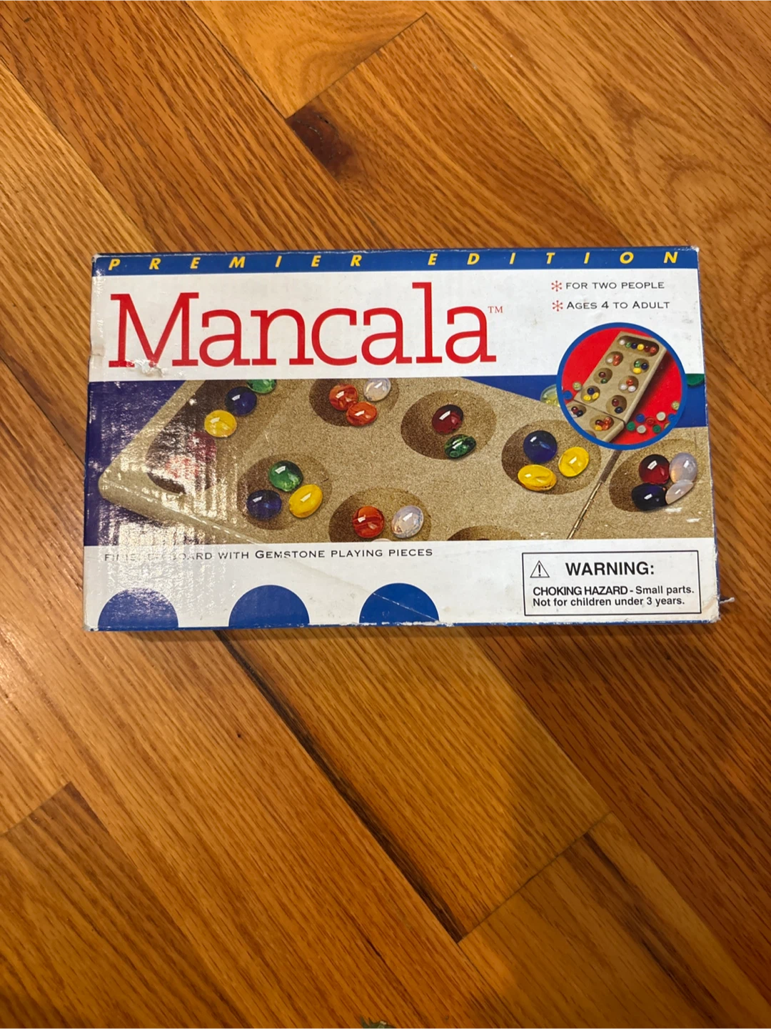 Mancala Premier Edition Board Game with Gemstone Pieces