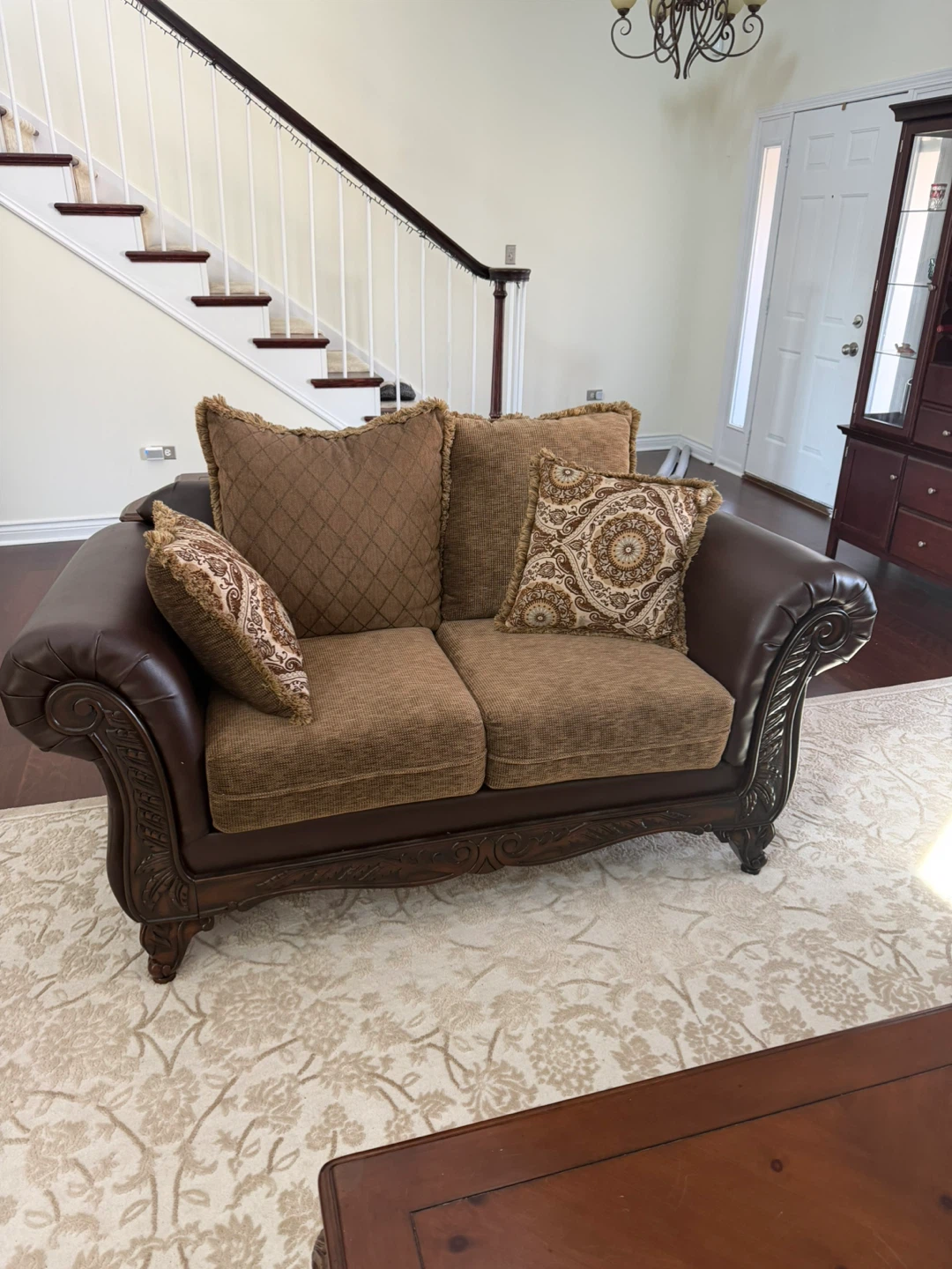 Loveseat, sofa and chaise with Pillows - photo 2